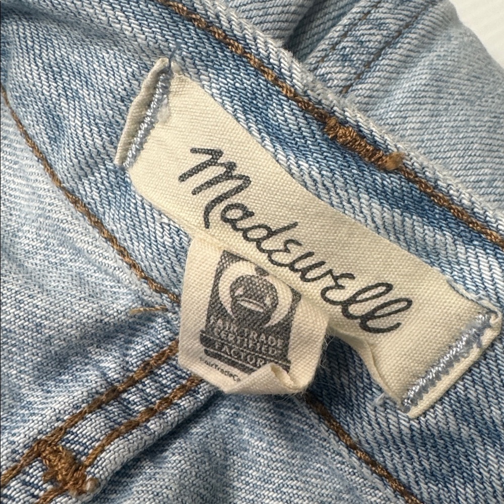 Madewell The Dadjean in light Blue  Wash: Ripped Edition Sz 27 - Picture 8 of 11